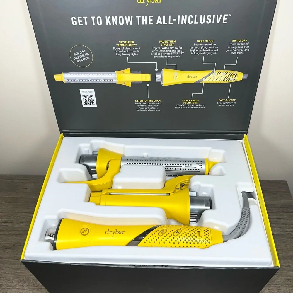 Drybar Yellow All Inclusive Air + Active Heat 8 in 1 Multi-Styler